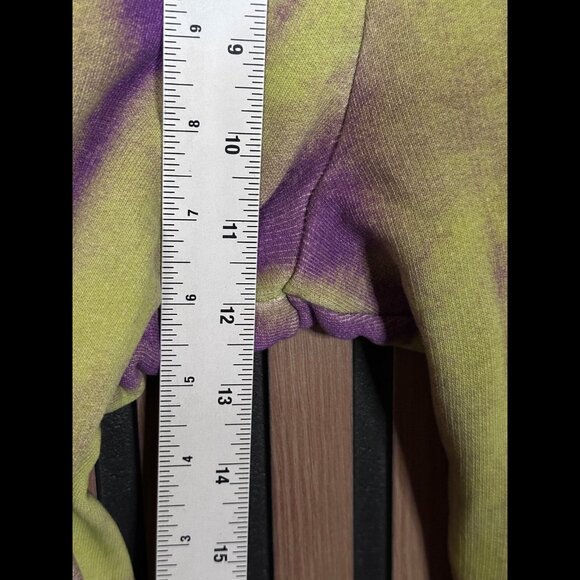 I.AM.GIA Pants Small Womens Green Purple Tie Dye 100% Cotton Sweatpants Fleece - Picture 4 of 10